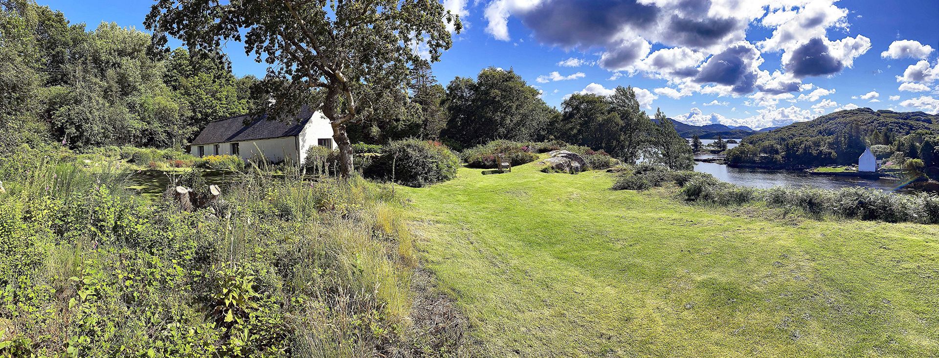 Exterior view of Aird Cottage garden, Badachro, Gairloch