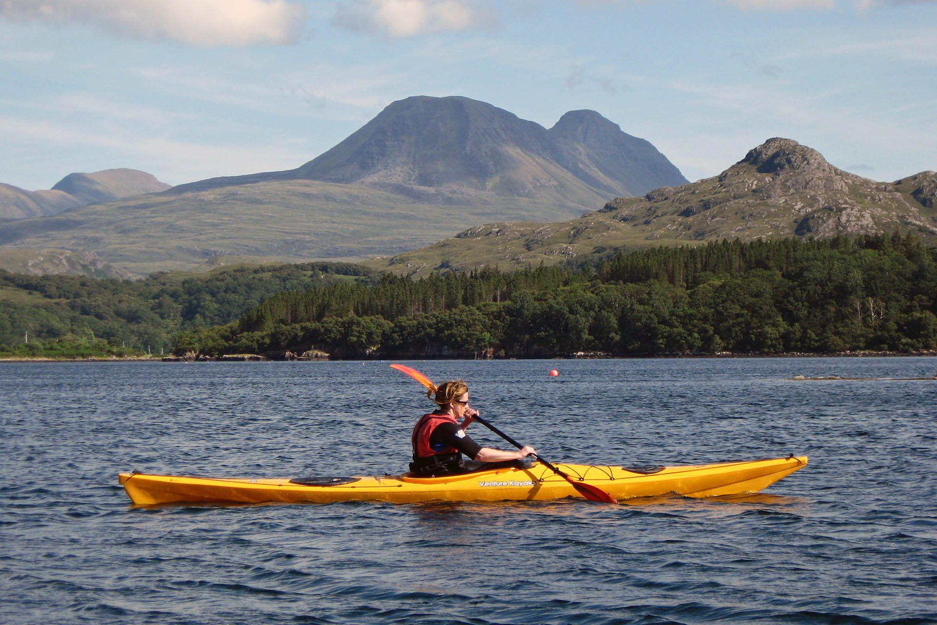 A picture of a kayaker at Gairloch